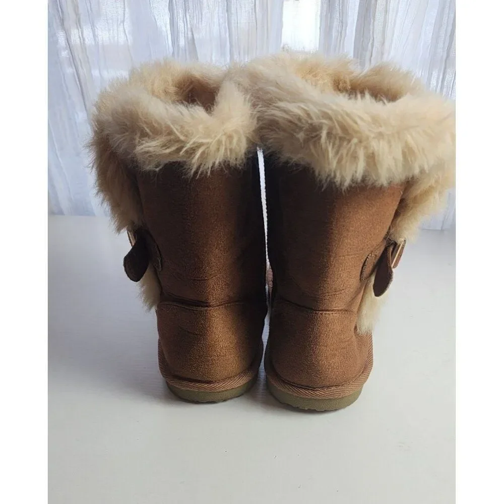 Children's Place Girls Size 4 Winter Shearling Style Boots